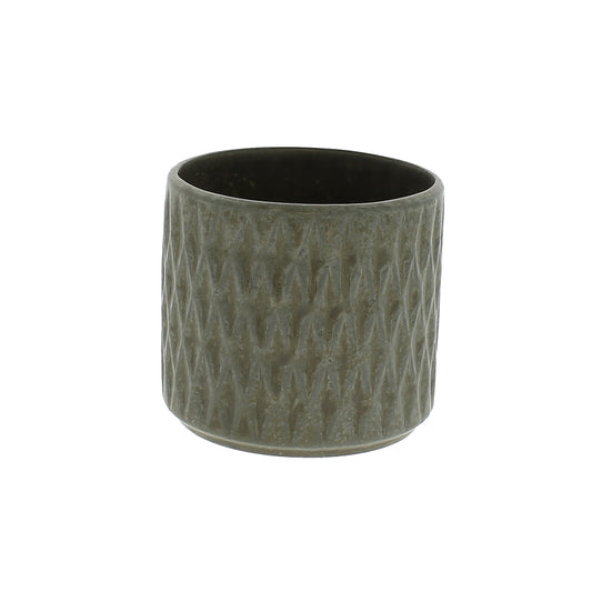 Textured Grey Ceramic Vase - Small