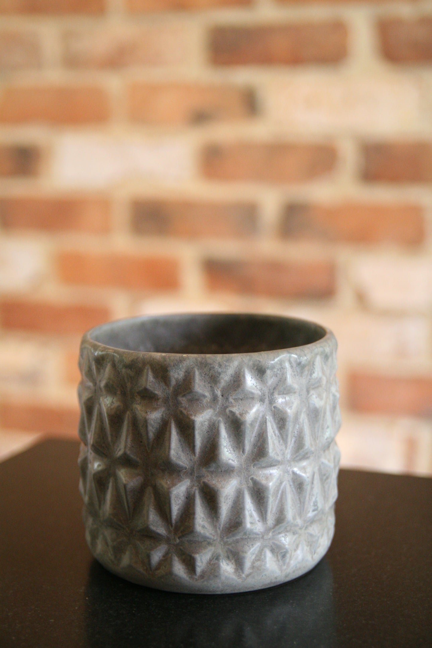 Textured Grey Ceramic Vase - Large