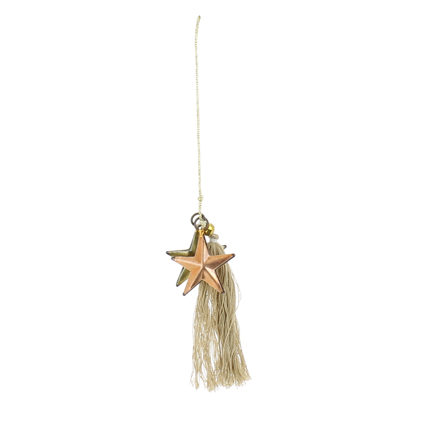 Small Gold & Copper Stars with Tassel Decoration