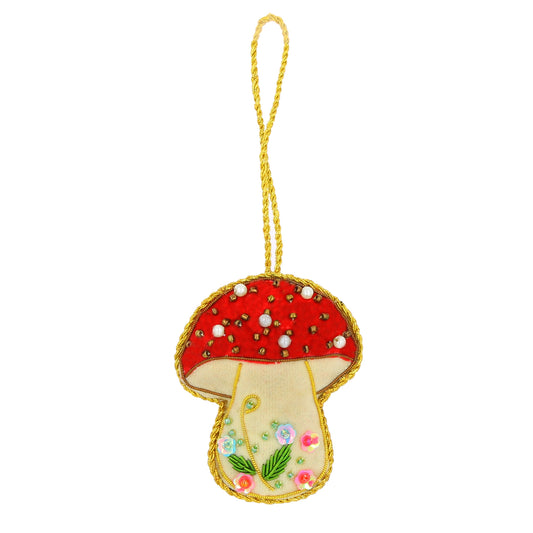 Fancy Mushroom Sparkle Decoration