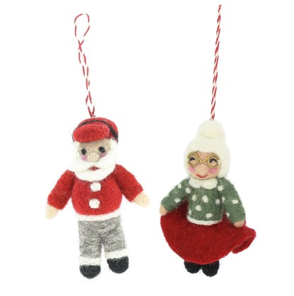 Christmas Mr and Mrs Santa Decorations