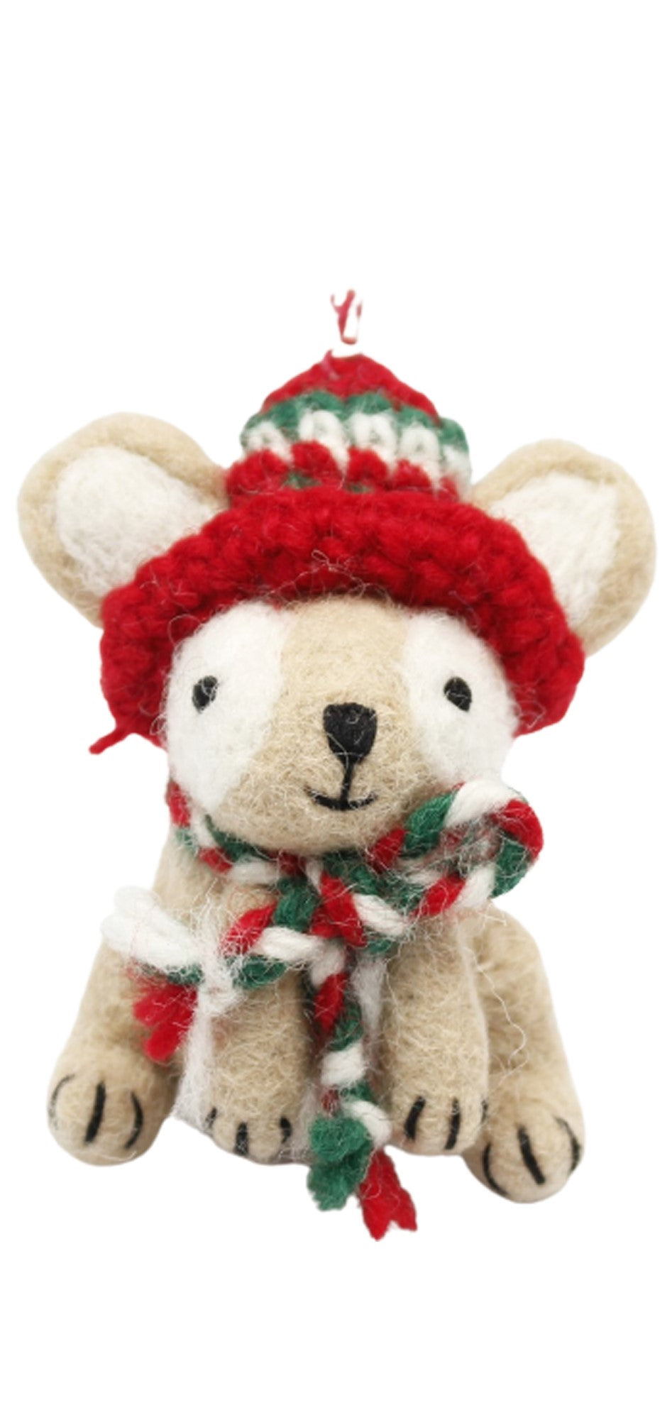 Christmas Cute Dogs with Scarves and Hats Decoration