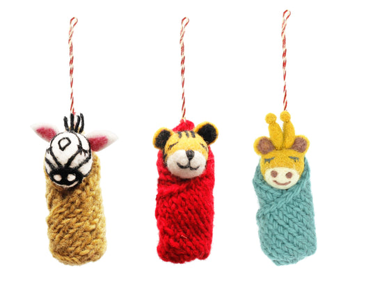 Christmas Sleepy Baby Animal Decorations