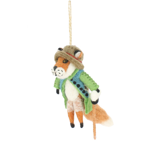 Festive Forest Fox Hanging Decoration