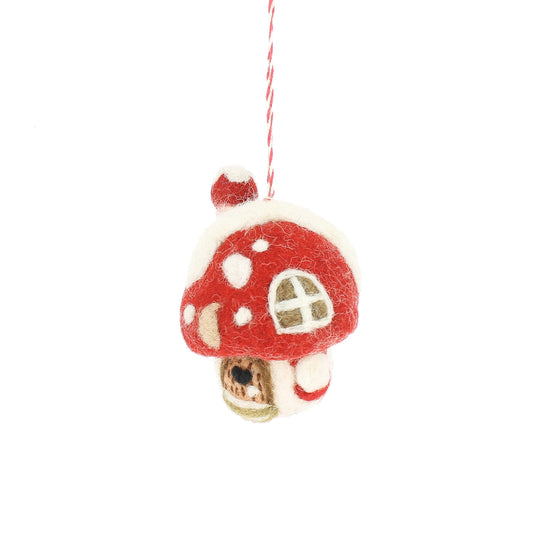 Toadstool House Hanging Decoration