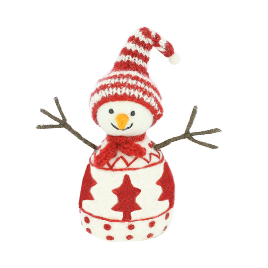 Snowman with Christmas Jumper Tree Topper