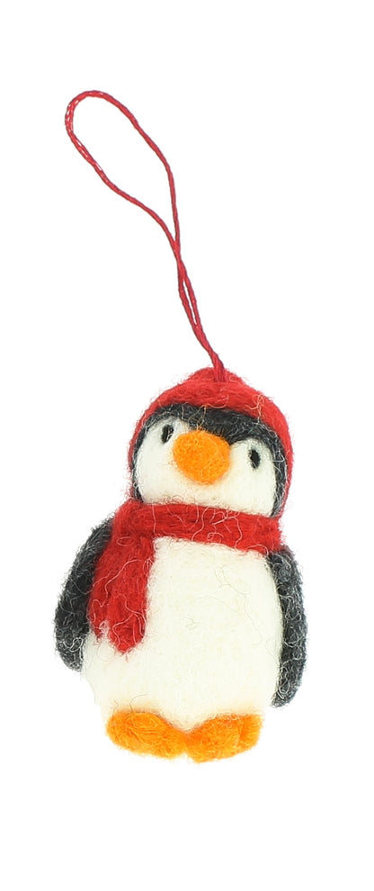 Christmas Penguins with Scarves Decorations