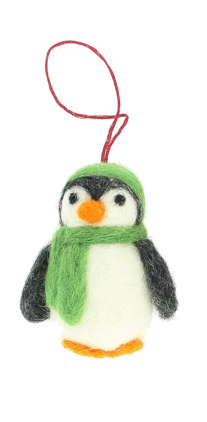 Christmas Penguins with Scarves Decorations