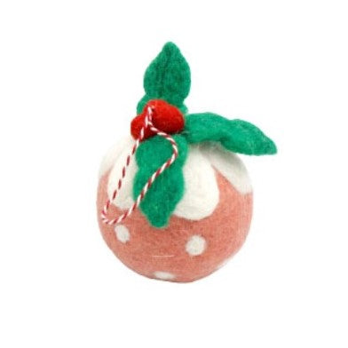 Christmas Pudding Decoration - Pink