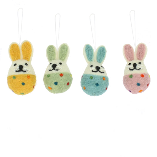 Bunnies in Eggs Decorations - Set of 4