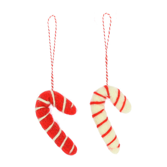 Candycane Hanging Decorations - Set of 2