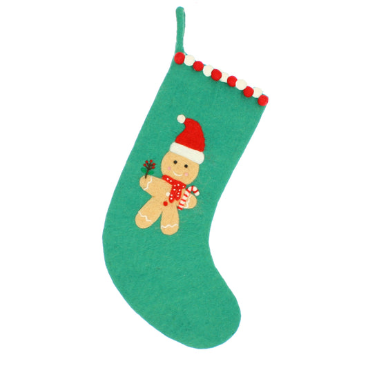 Green Gingerbread Stocking