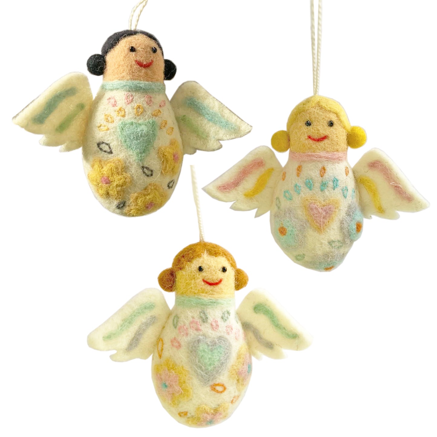 Pastel Angels Decorations - Set of 3