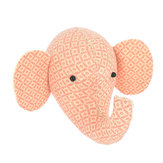 Printed Pink Elephant Head - Mini