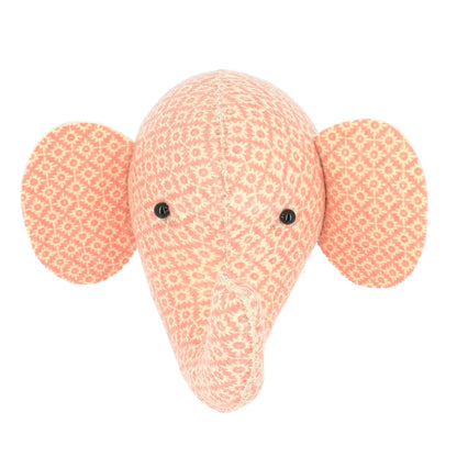 Printed Pink Elephant Head - Mini