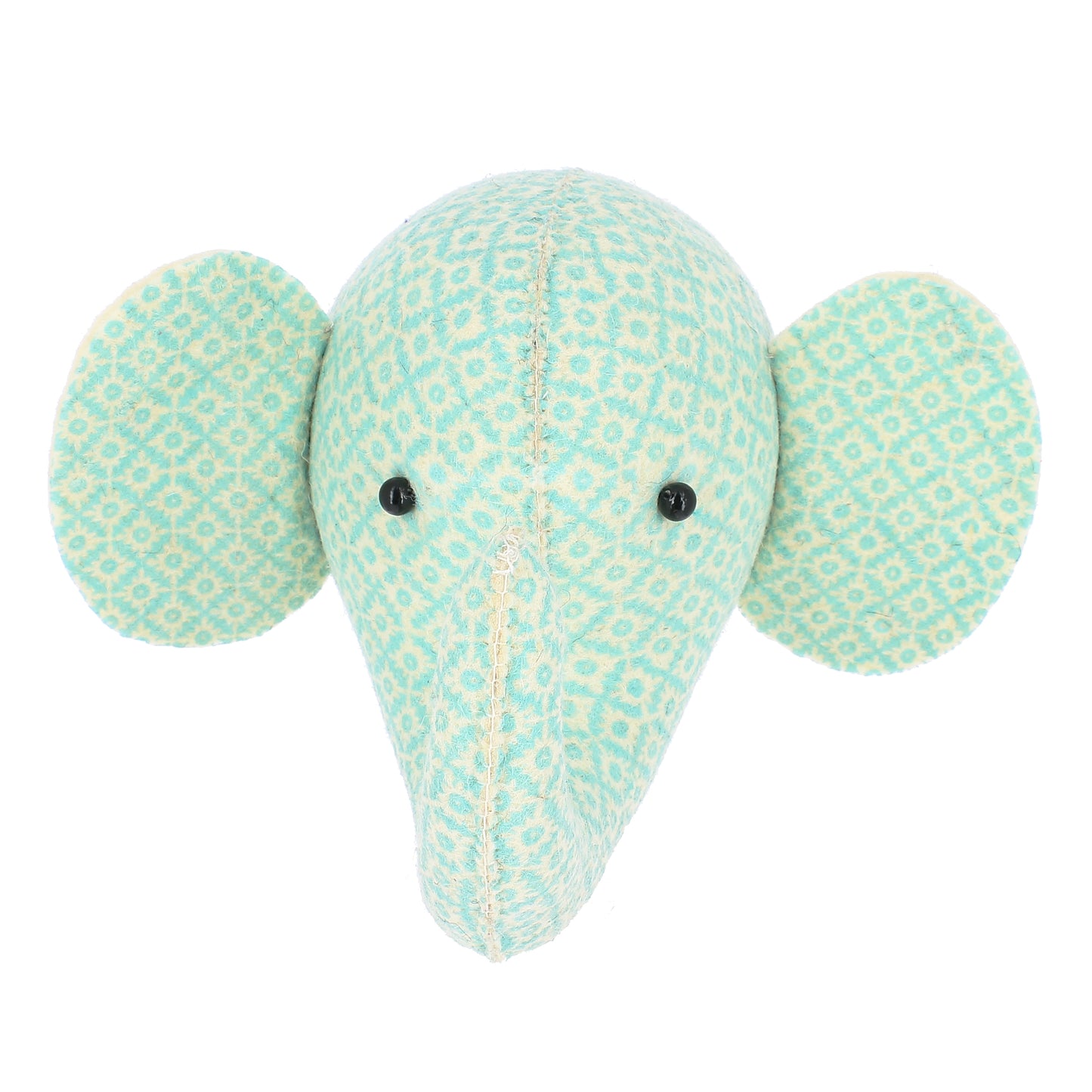 Printed Blue Elephant Head - Mini