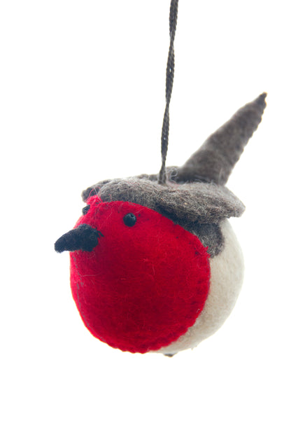 Classic Hanging Christmas Robin - Small