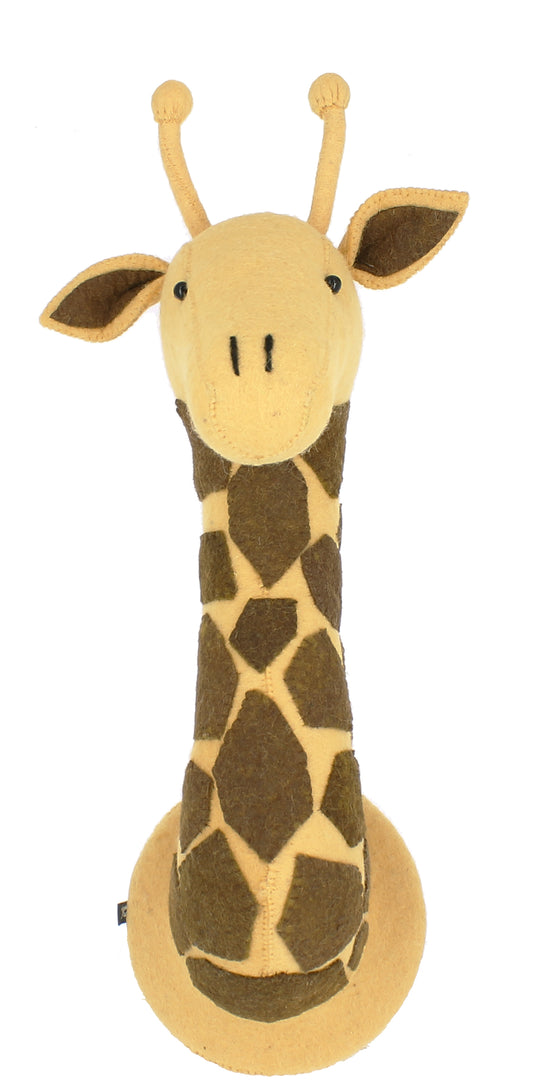 Giraffe Head with Tie-Dye Patches - Large