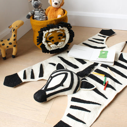 Felt Rug - Zebra