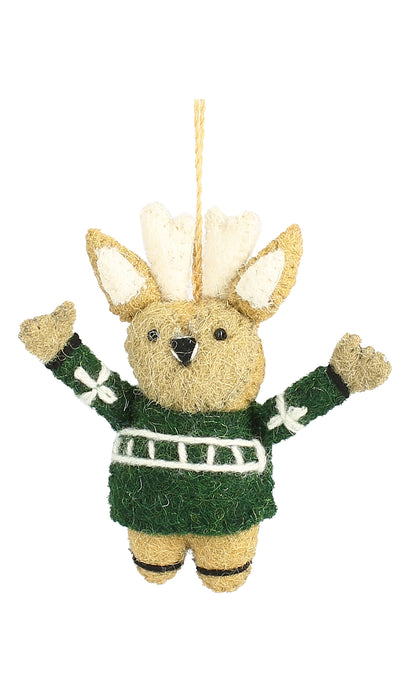 Reindeer with Jumpers Hanging Decorations