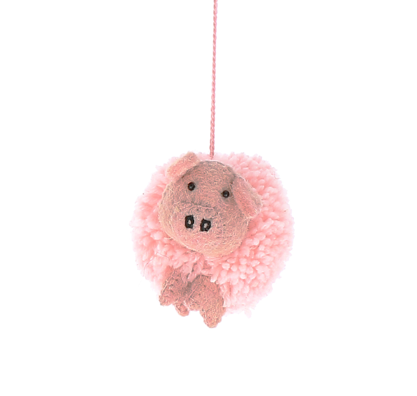 Pom Pom Pig Hanging Decoration