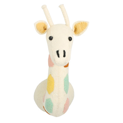 Natural Pastel Giraffe Head - Mini