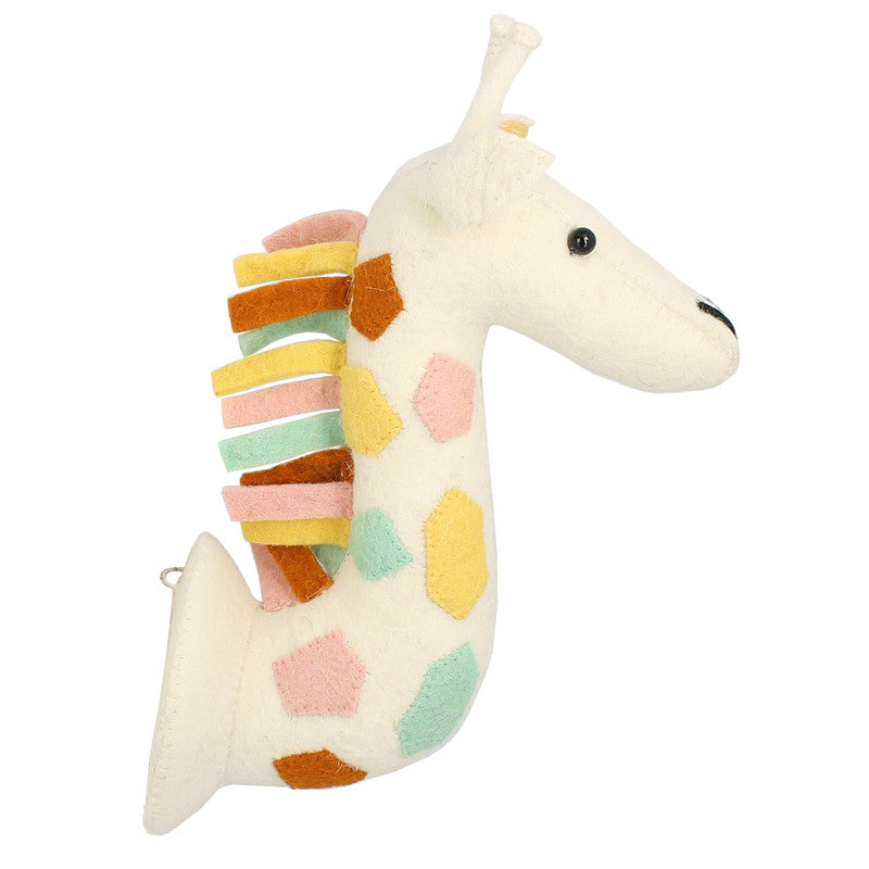 Natural Pastel Giraffe Head - Mini