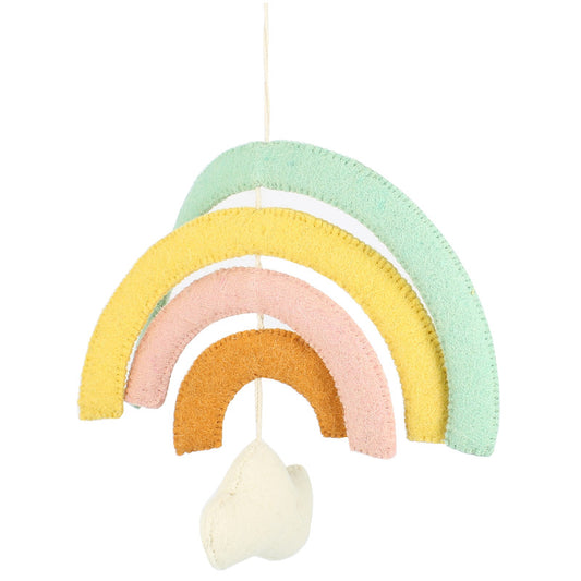 Natural Pastel Rainbow Felt Mobile