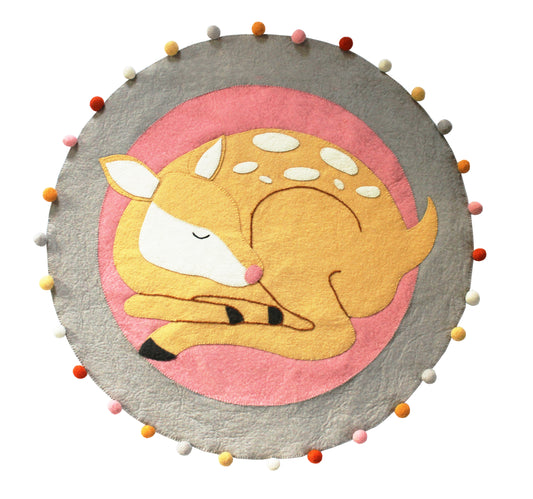 Sleepy Deer Felt Rug