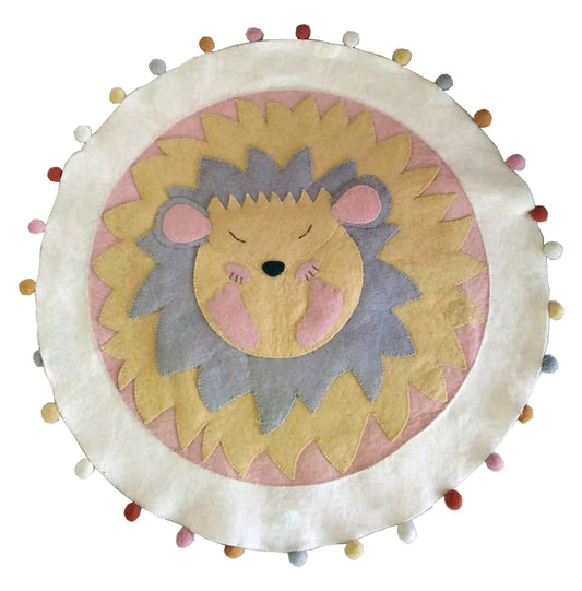 Sleepy Hedgehog Felt Rug