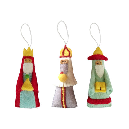 Nativity Decoration Set - Three Wisemen - Set of 3 in Bag