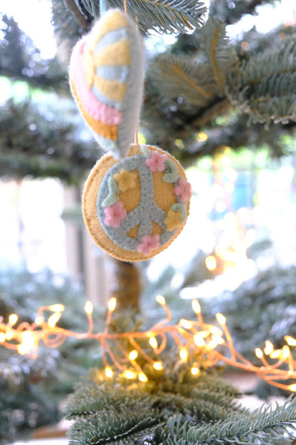 Peace Sign and Flower Hanging Decoration