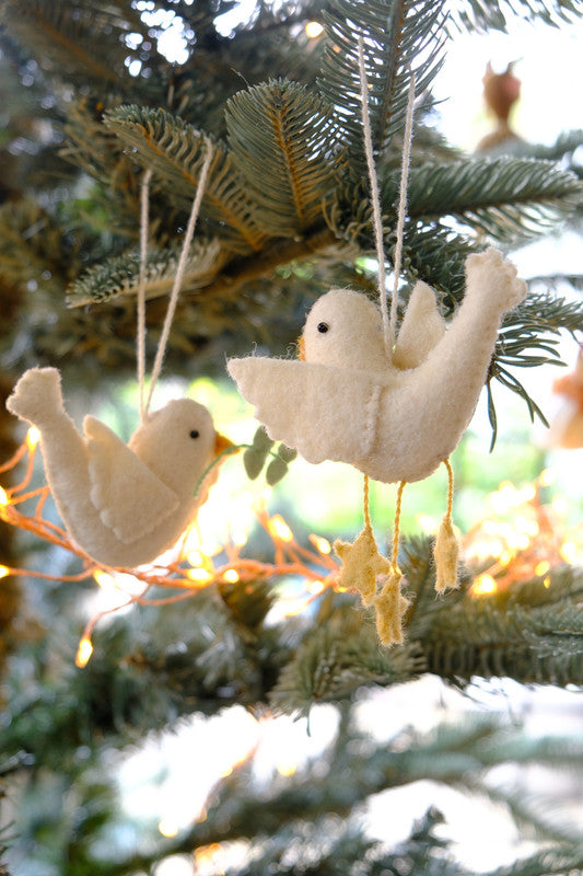 Dove with Olive Branch Hanging Decoration