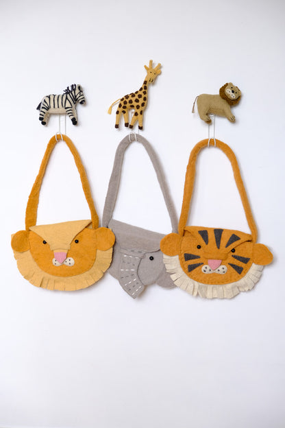 Lion Felt Handbag