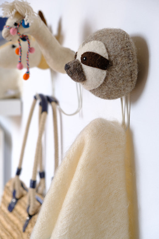 Sloth Head Coat Hook