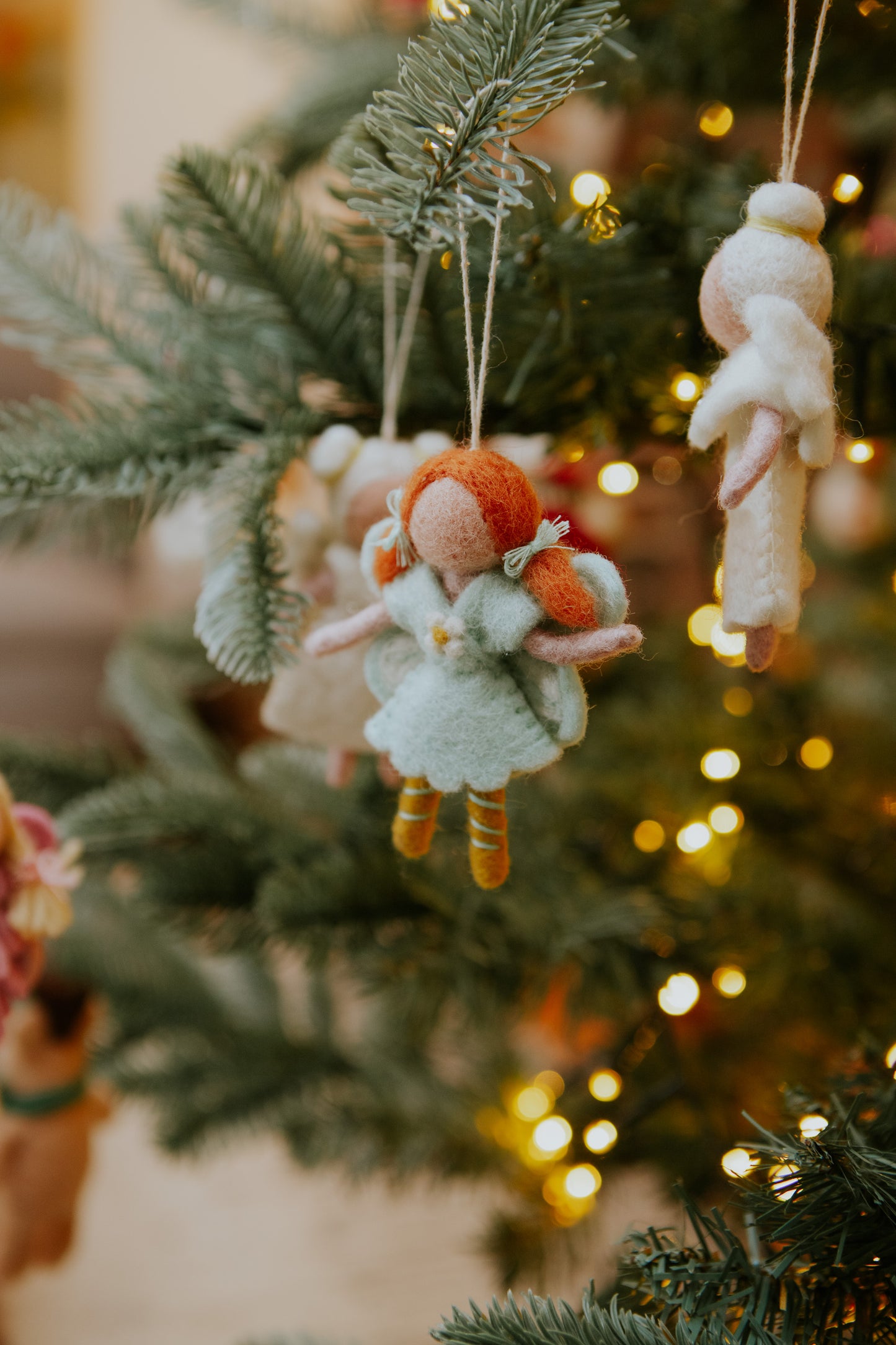 Christmas Fairy Girl Decorations - Set of 2