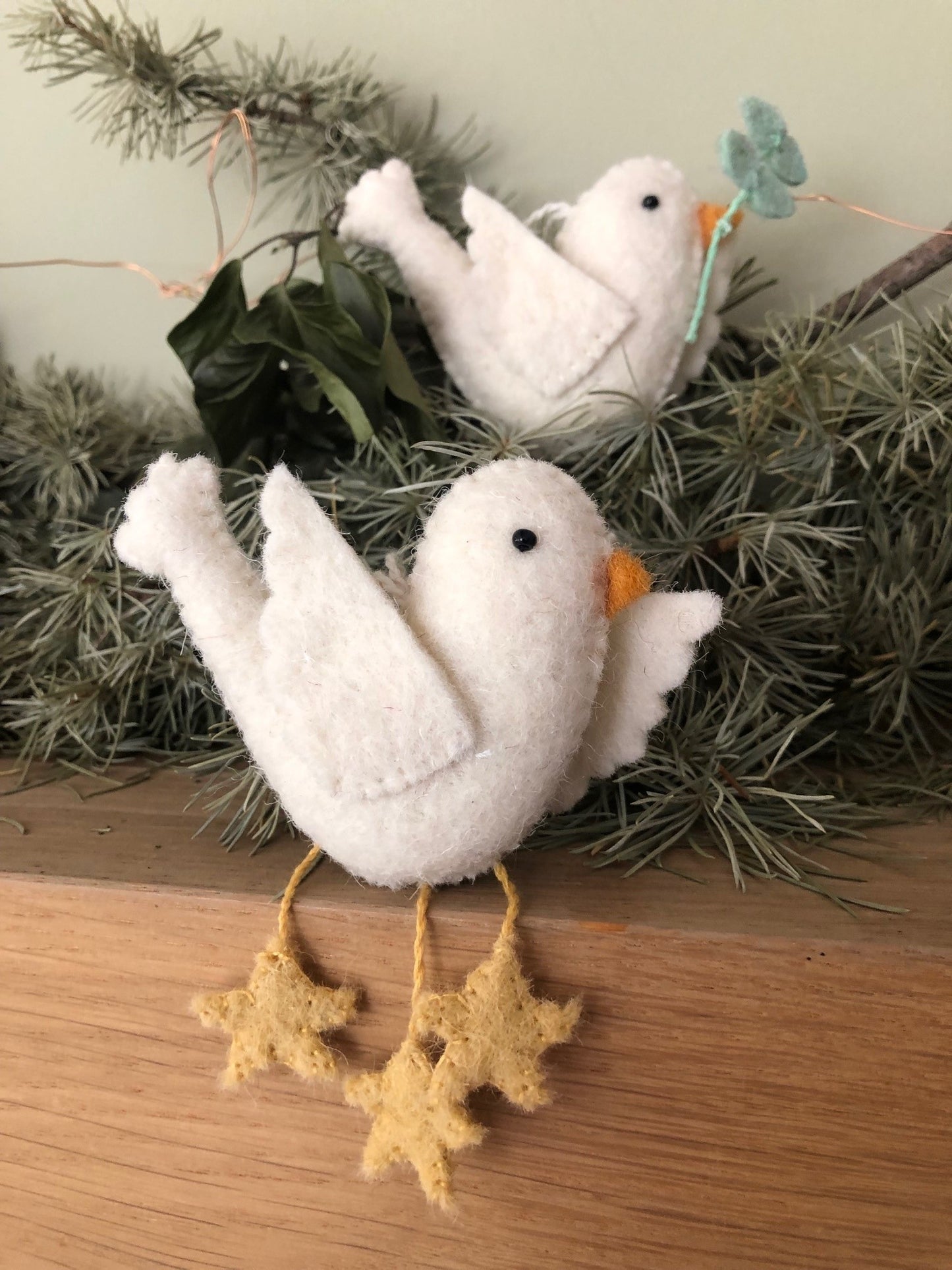 Dove with Olive Branch Hanging Decoration