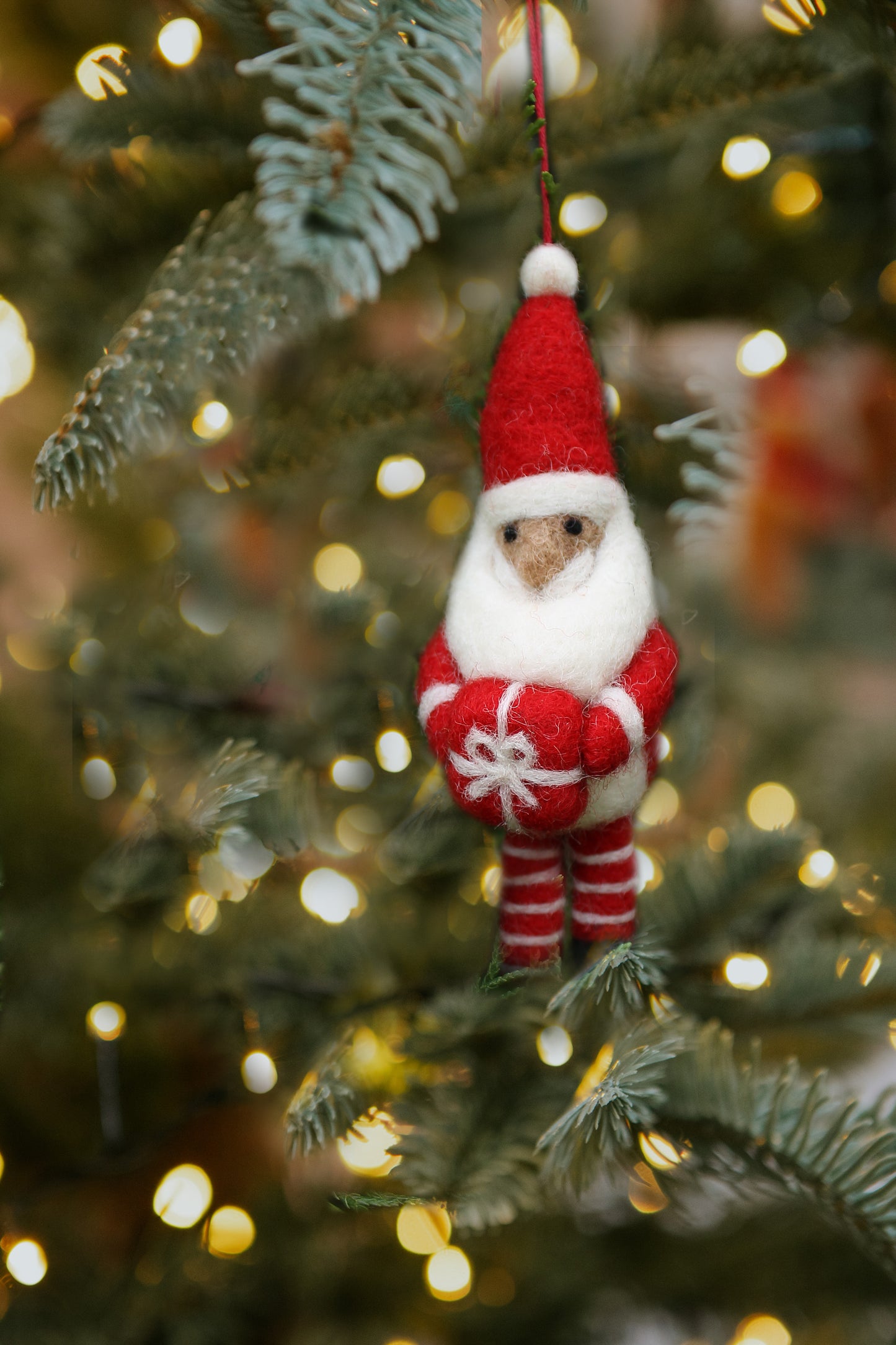 Christmas Santa with Present Decoration